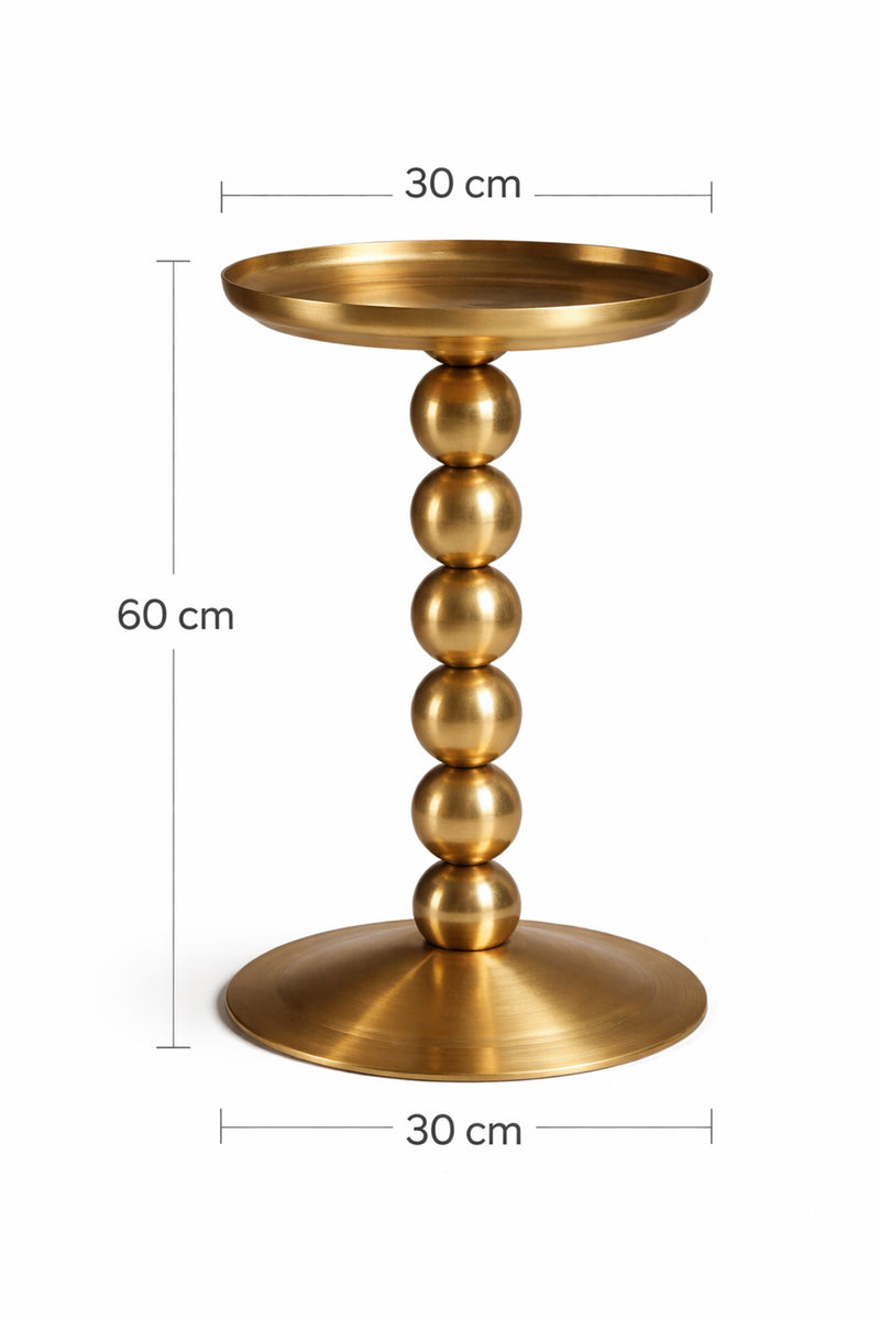 Antik Pirinç Eskitme Dekoratif Metal Stand –