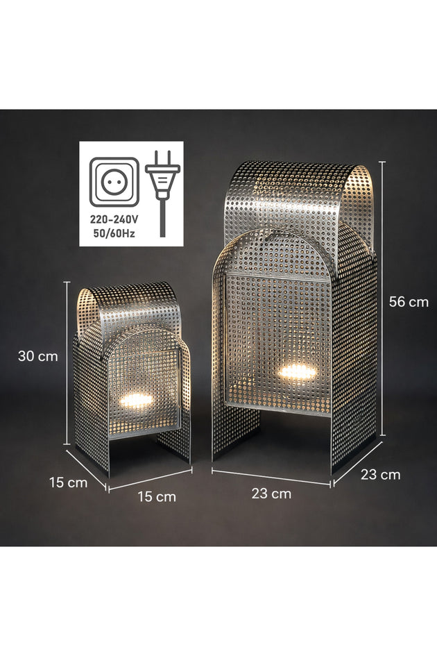 Modern Delikli Metal Dekoratif Masa Lambası 220V Fişli Büyük / Küçük Boy