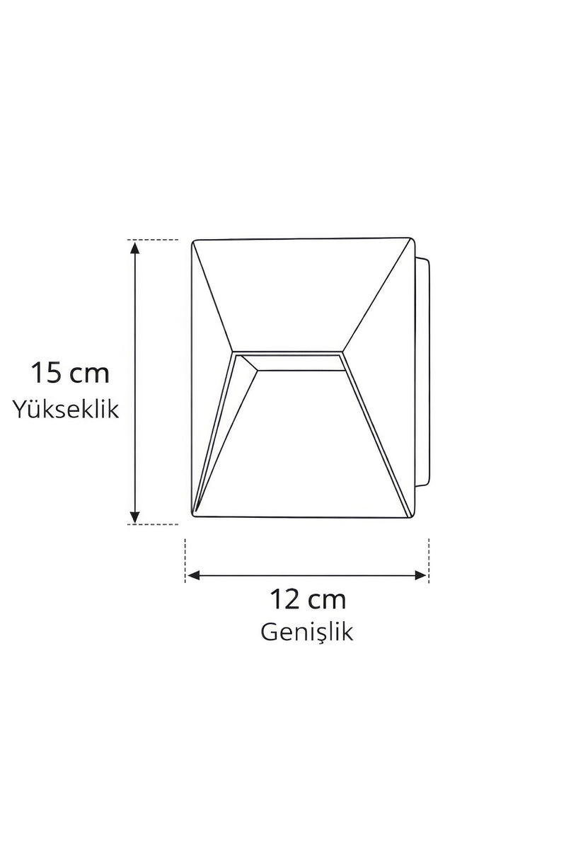 Modern Geometrik Duvar Apliği – Alüminyum Gövde – Siyah / Beyaz / Alüminyum