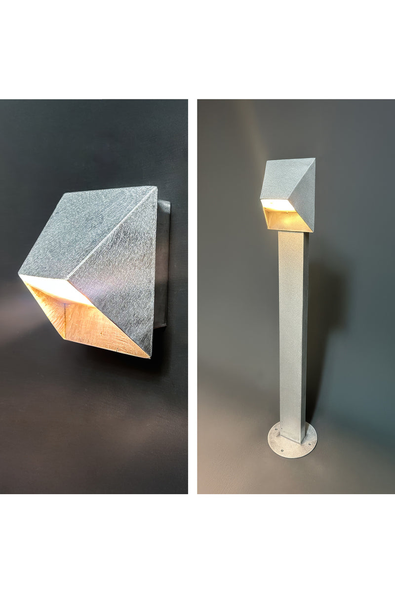 Modern Geometrik Duvar Apliği – Alüminyum Gövde – Siyah / Beyaz / Alüminyum
