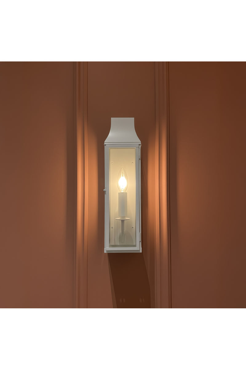 Metal Camlı Modern Duvar Apliği Dekoratif Fener Aydınlatma