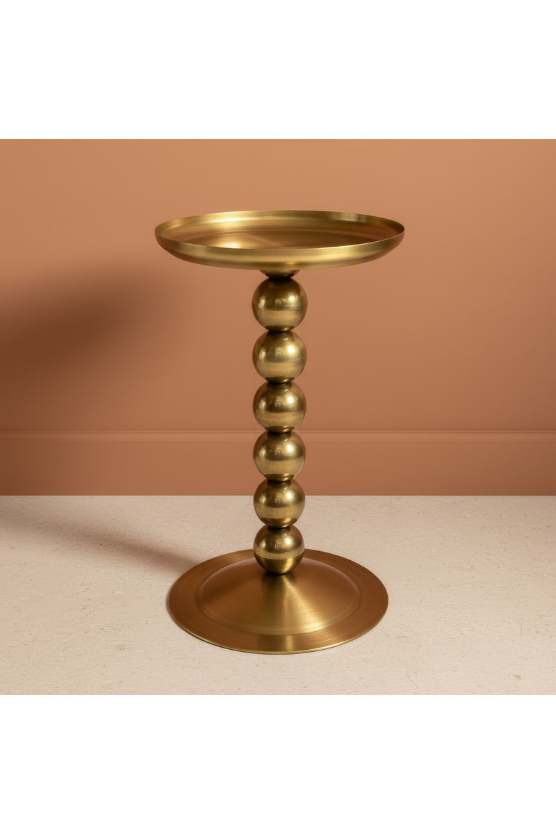 Antik Pirinç Eskitme Dekoratif Metal Stand –