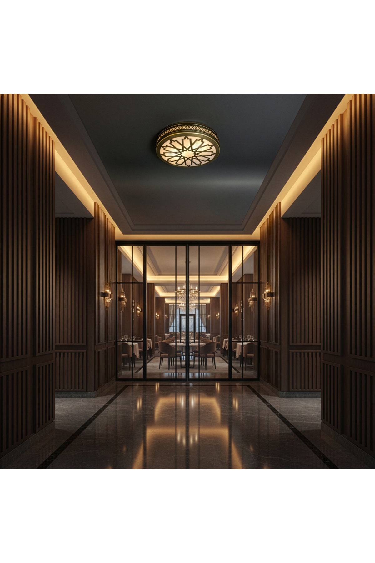 Dekoratif Desenli Tavan Apliği Modern Plafonyer Tavan Lambası