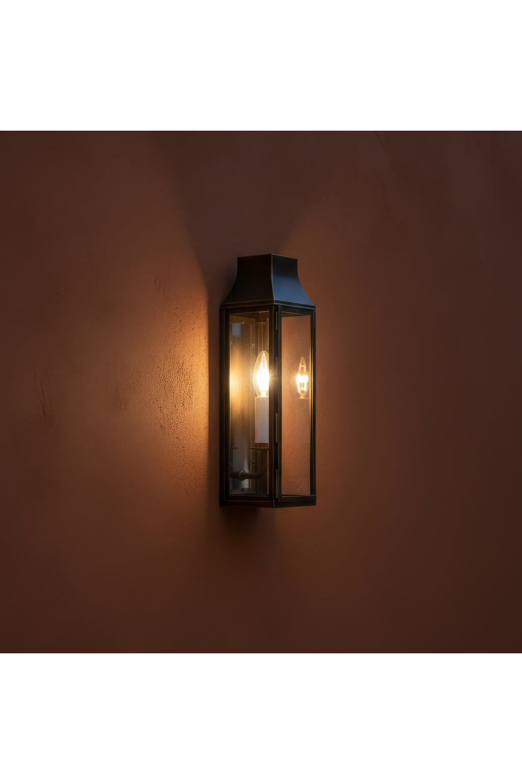 Metal Camlı Modern Duvar Apliği Dekoratif Fener Aydınlatma