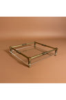 Dekoratif Antik Pirinç Pleksi Tepsi 26x26 cm –Dekoratif Tepsi-Sunum Tepsisi-Metal Tepsi