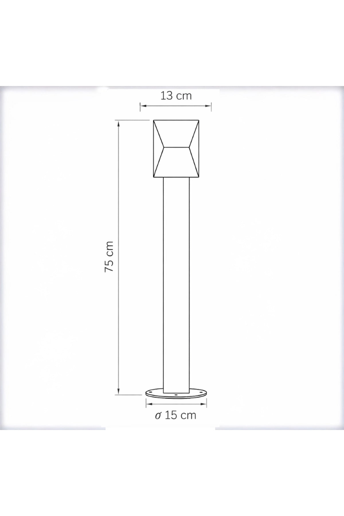 Modern Bahçe Aydınlatma Direği - 75 cm Dış Mekan Yürüyüş Yolu Bollard Aydınlatma Armatürü