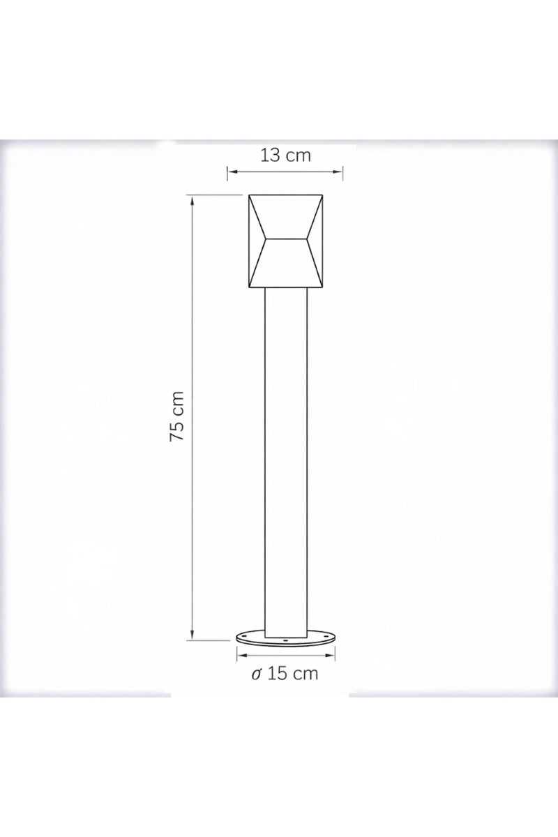 Modern Bahçe Aydınlatma Direği - 75 cm Dış Mekan Yürüyüş Yolu Bollard Aydınlatma Armatürü
