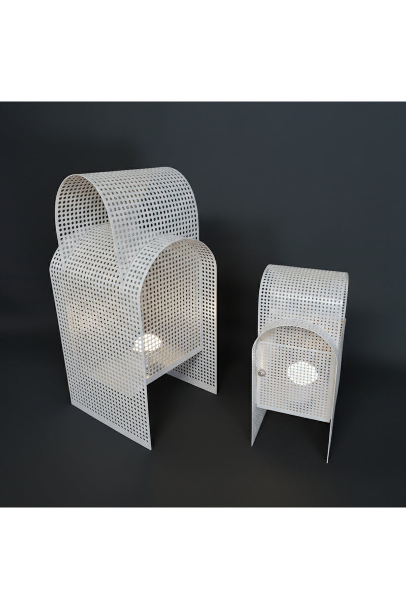 Modern Delikli Metal Dekoratif Masa Lambası 220V Fişli Büyük / Küçük Boy