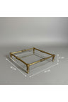 Dekoratif Antik Pirinç Pleksi Tepsi 26x26 cm –Dekoratif Tepsi-Sunum Tepsisi-Metal Tepsi
