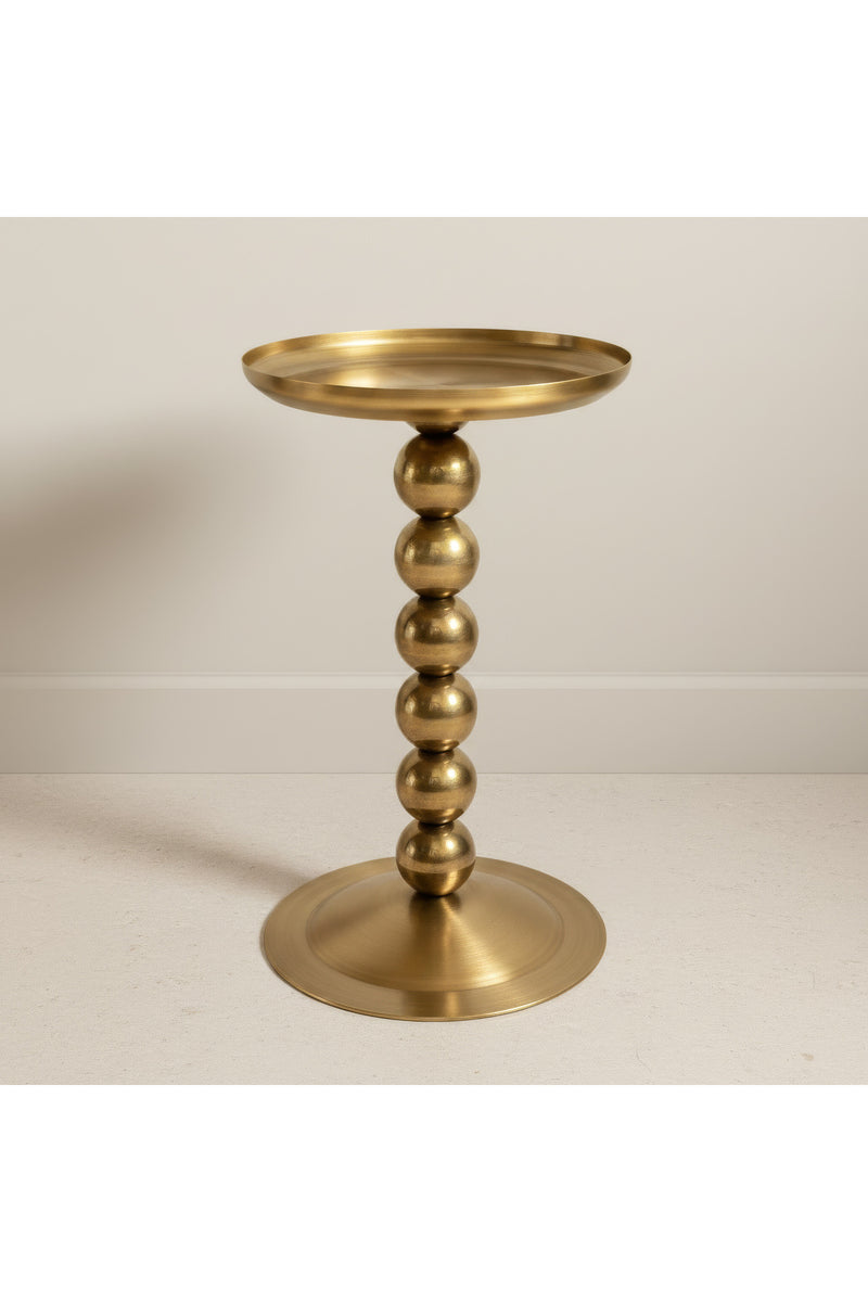 Antik Pirinç Eskitme Dekoratif Metal Stand –