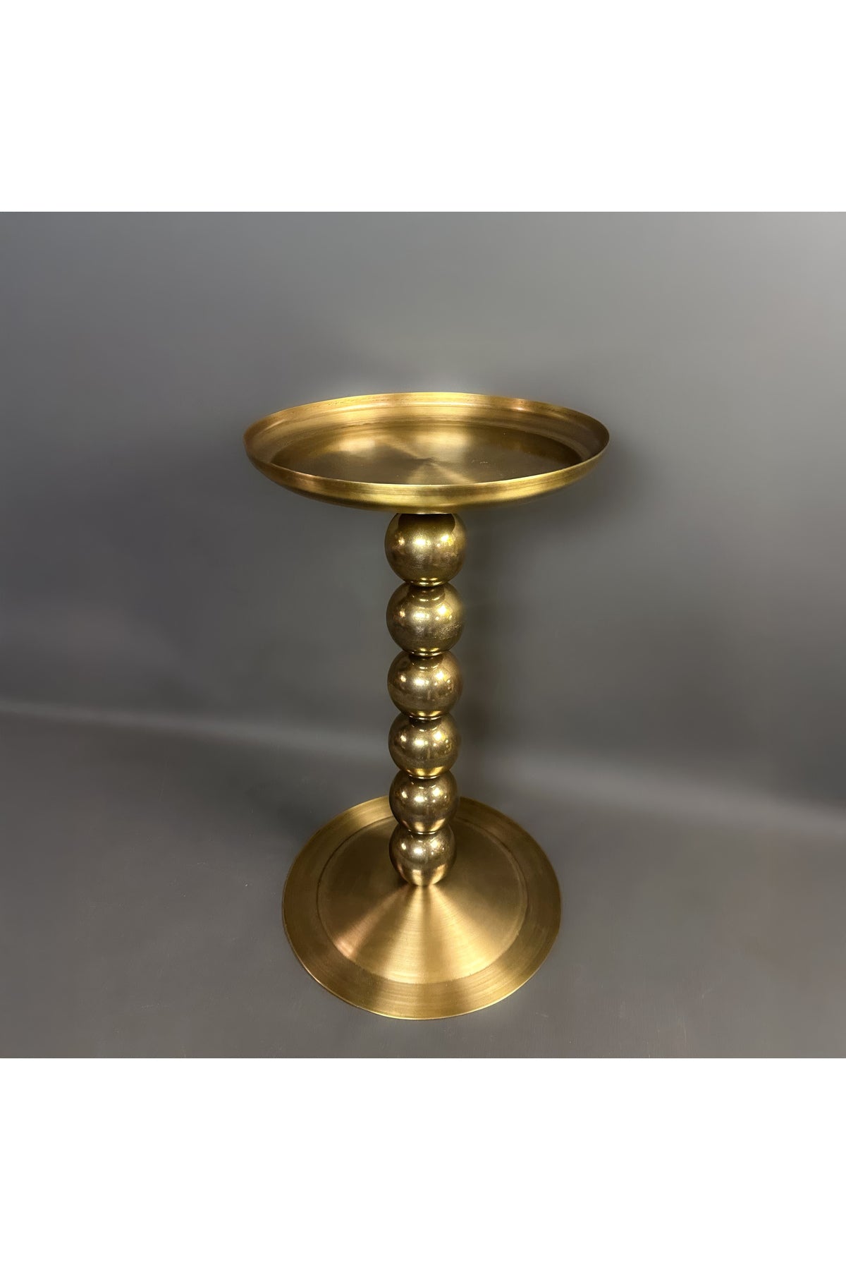 Antik Pirinç Eskitme Dekoratif Metal Stand –