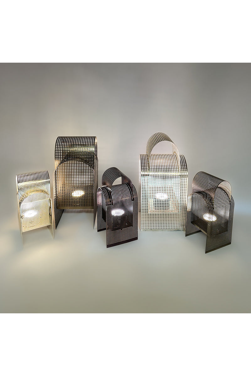 Modern Delikli Metal Dekoratif Masa Lambası 220V Fişli Büyük / Küçük Boy