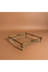 Dekoratif Antik Pirinç Pleksi Tepsi 26x26 cm –Dekoratif Tepsi-Sunum Tepsisi-Metal Tepsi