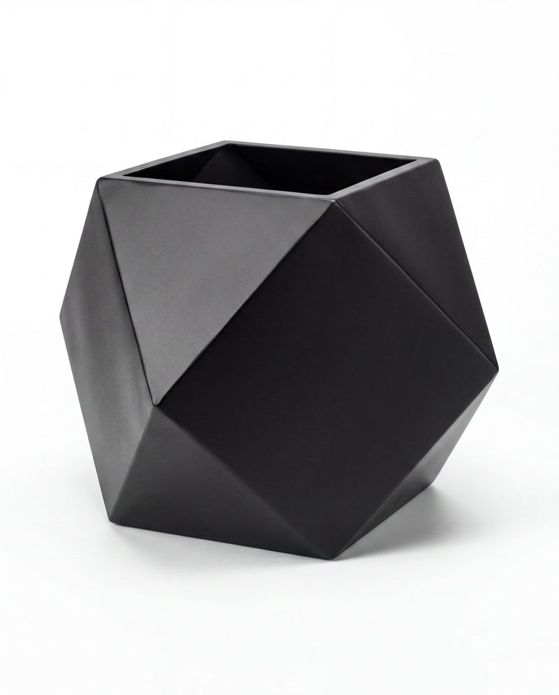 Origami Saksı mat siyah boş gövde