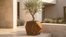Origami Saksı corten görünümlü, avlu
