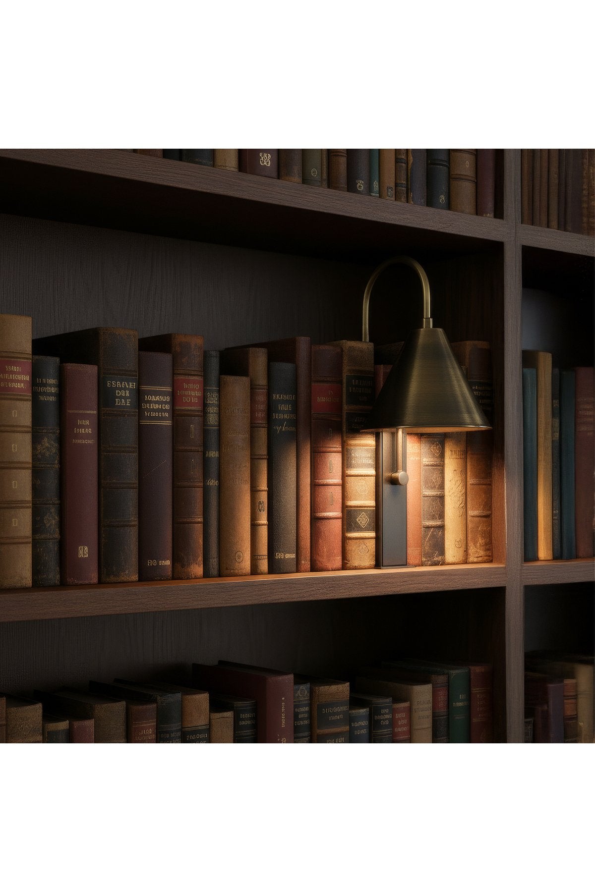 Antik Pirinç Şarjlı Kitaplık Masa Lambası Type-C Dokunmatik