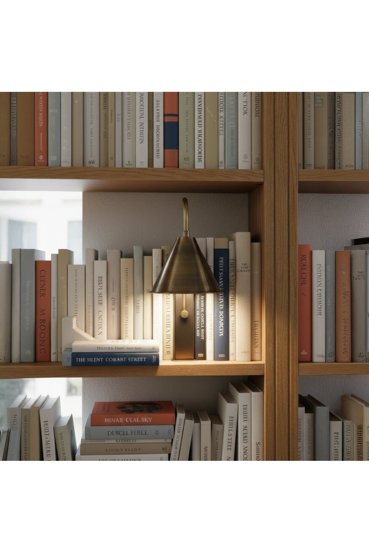 Antik Pirinç Şarjlı Kitaplık Masa Lambası Type-C Dokunmatik